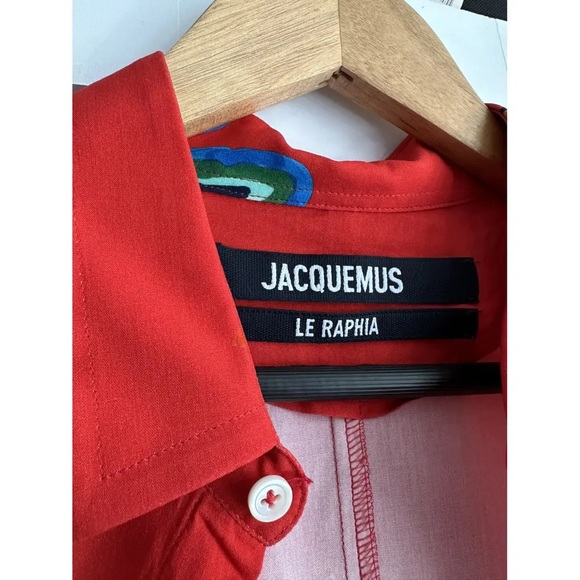 Jacquemus Red Floral Graphic Shirt        Sz 50 Large - Picture 7 of 9
